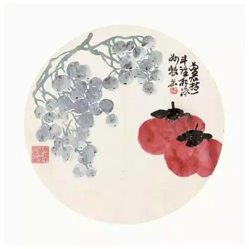 吴昌硕扇面团扇组