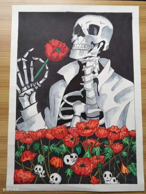 禁毒绘画高中组一等奖作品6张