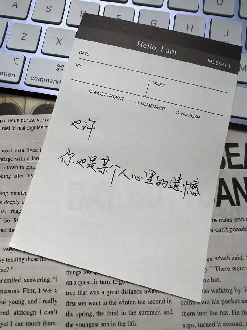 也许,你也是某个人心里的遗憾吧.#手写 #备忘录文字 #情绪 - 抖音