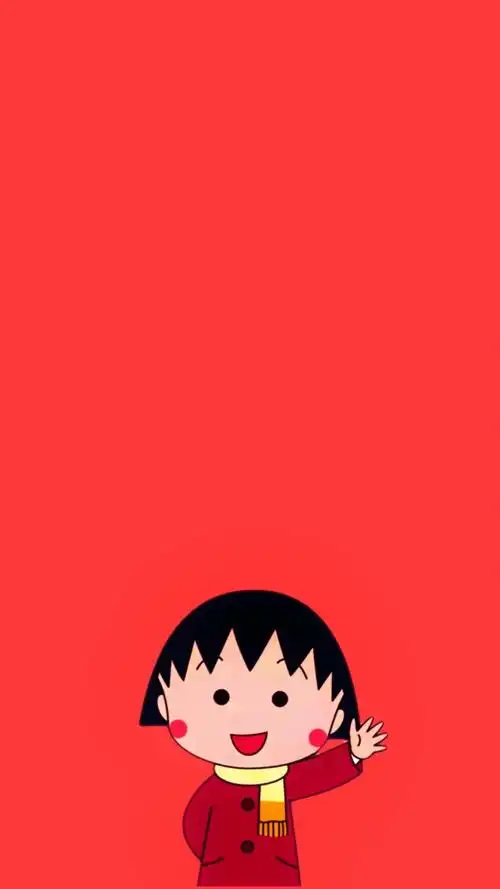 红色系简单卡通iphone手机屏保78637871