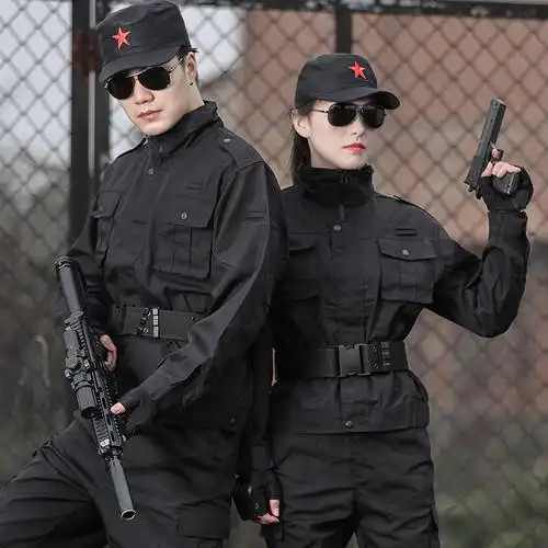 户外黑色作训服套装男军迷猎人套装特种兵迷彩服军装耐磨工作服