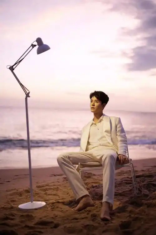 龚俊变身白马王子拍落日余晖大片下颌线太优越