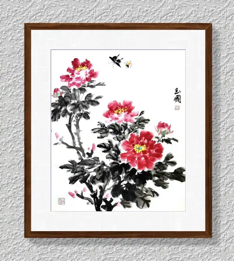 国画#牡丹#国色天香#水墨写意 #想画就画 - 抖音