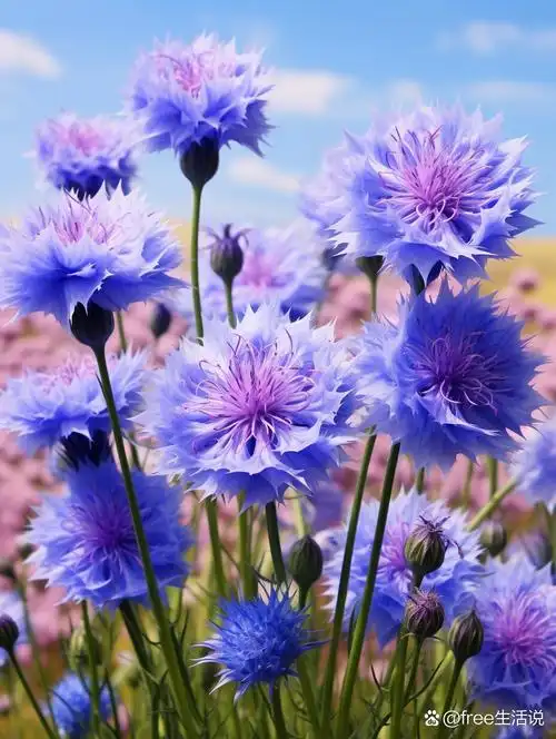 这种蓝色的花被视为希望,爱情和忠诚的象征