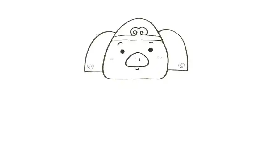 西游记人物卡通画教程:猪八戒-图2