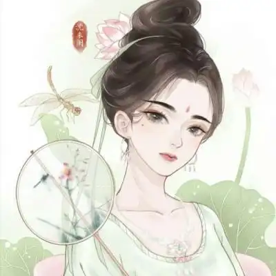 唐崎夜雨手绘古风插画自截优质女生头像