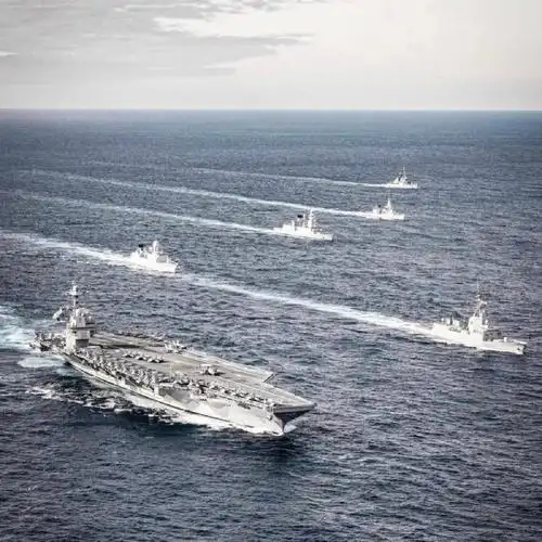 美国福特号航母现身北约军演#军事  #航母  #北约  #军事装备  #美国