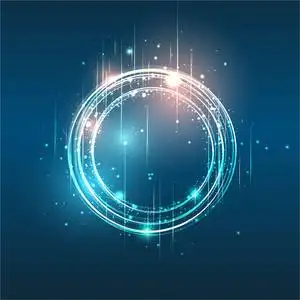 运动魔术圈子紫色紫色下来颜色蓝色发光闪亮的螺旋线和圆形光效果