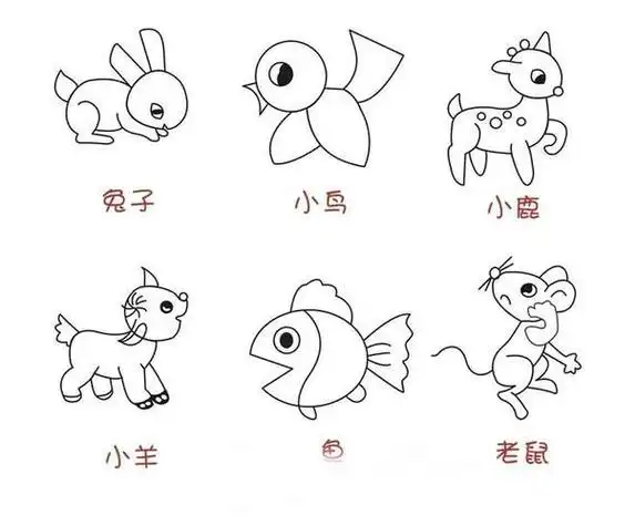 50个小动物简笔画儿童可爱小动物头像简笔画 - qq头像大全-9kb卡通