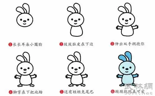 中秋节简笔画兔子