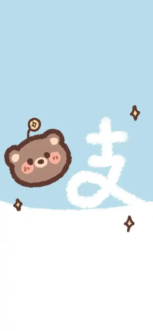 可爱桌面图标插画手机壁纸