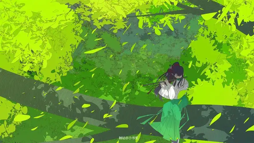 绿林子插画图片壁纸
