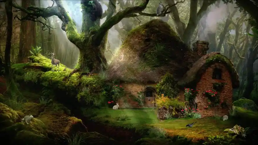 童话故事里的森林树屋