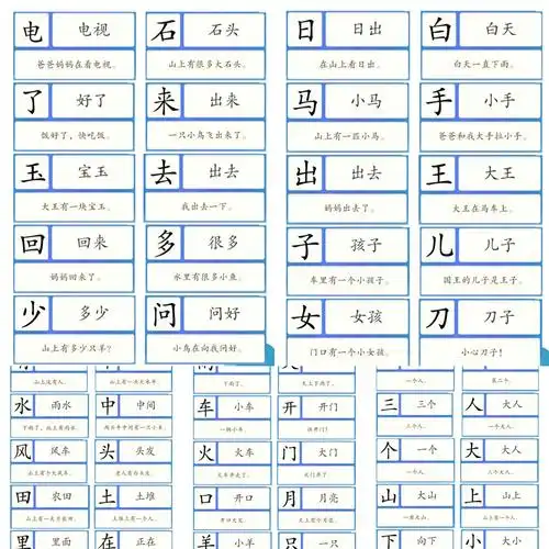 这是我们认识简单的汉字