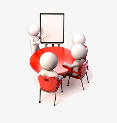 创意开会小人ppt图表