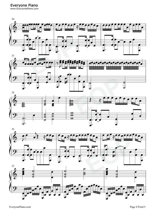 囍钢琴谱-葛东琪2