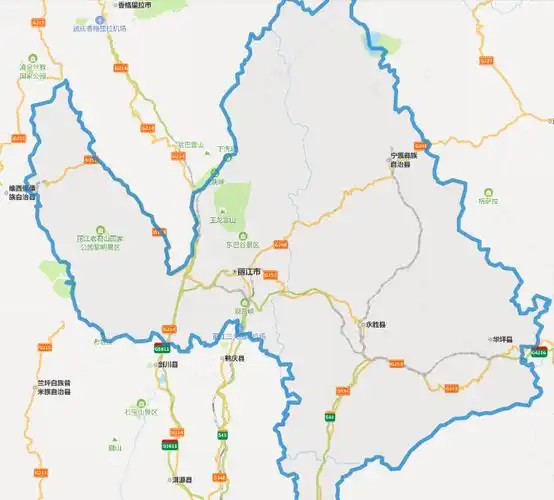 丽江地图丽江区位图地形图卫星图