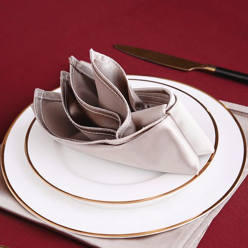 高档酒店口布宴会折花餐巾西餐厅围脖脖子小方餐巾