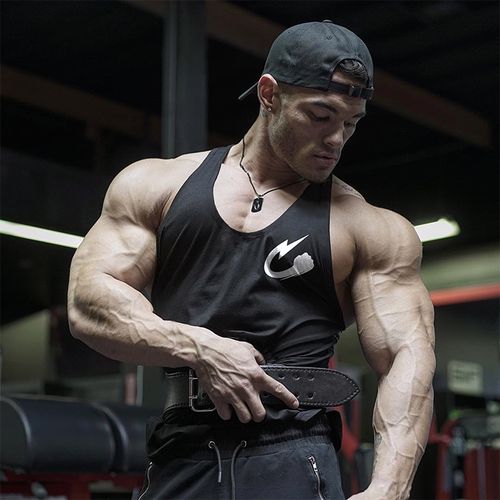 001人已付款运动男士健身宽松背心肌肉男撸铁低胸卡通健美工字无袖细