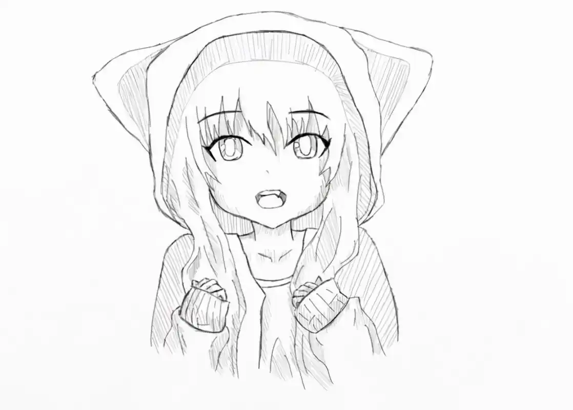 初学者用铅笔画的女孩(30张)