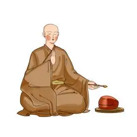 和尚僧侣僧人打坐