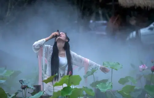 叶的美篇〈随拍荷塘美女〉