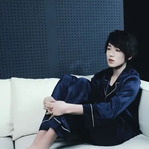 tnt时代少年团同款睡衣宋亚轩蓝色冰丝情侣家居服睡衣