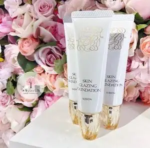 沧海遗珠~现货日本专柜奥尔滨skin glazing保湿光透亮泽粉底液30g