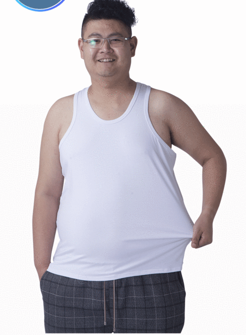 中老年大码跨栏背心男莫代尔加肥加大工字背心宽松老头衫胖子吊带