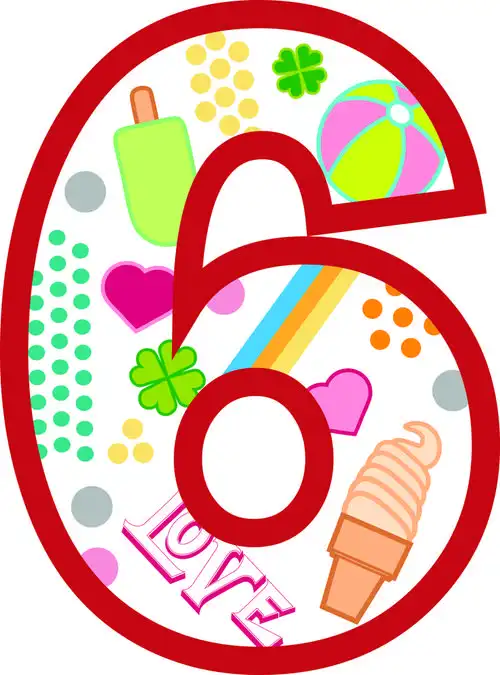 矢量单个数字6设计