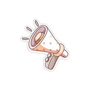 卡通可爱喇叭通知素材