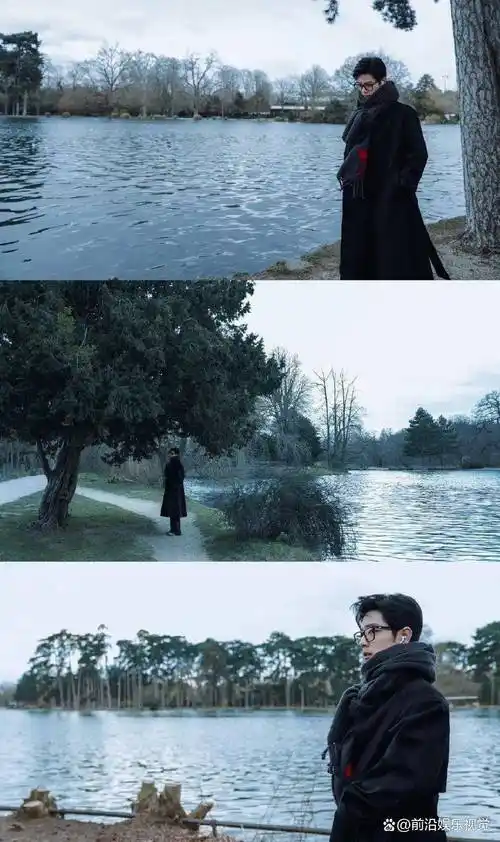 肖战巴黎十八宫格随拍,穿大衣戴框架眼镜文艺感十足_照片_穿着_造型