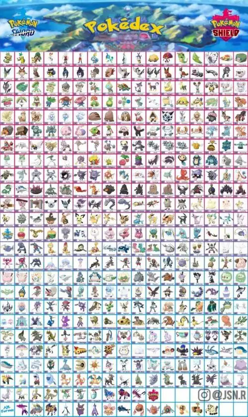 switch《宝可梦:剑/盾》偷跑图鉴 泄露全新宝可梦