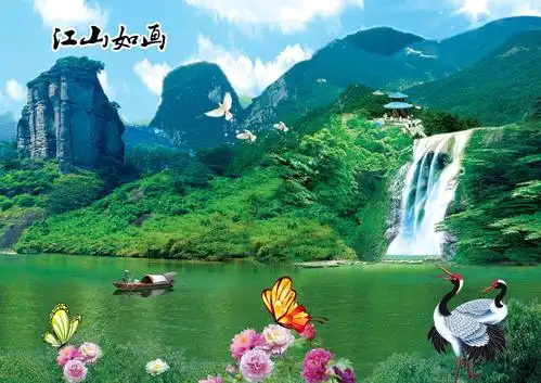 五,【背景墙】(8)中式山水背景墙系列[1]