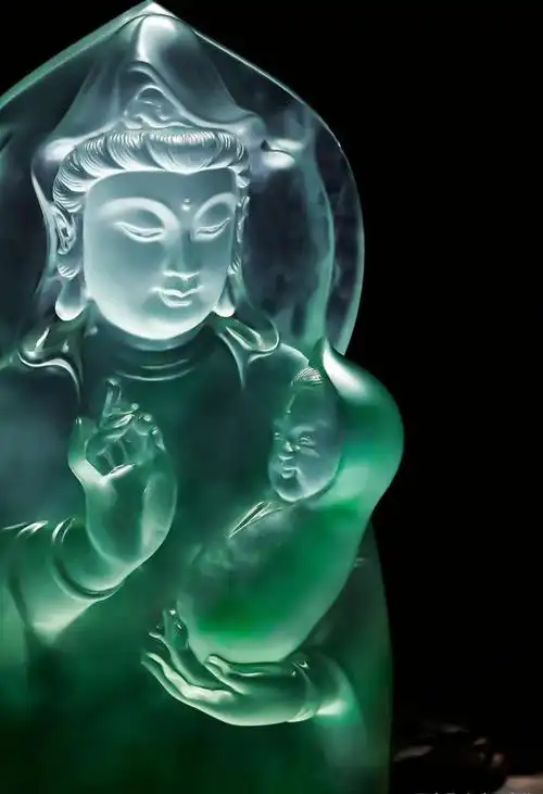 加龙翡翠作品欣赏送子观音