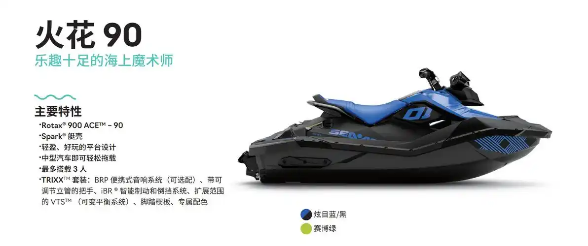 庞巴迪摩托艇火花90 23款rxt300运动型竞技摩托艇 gtx300水上摩托