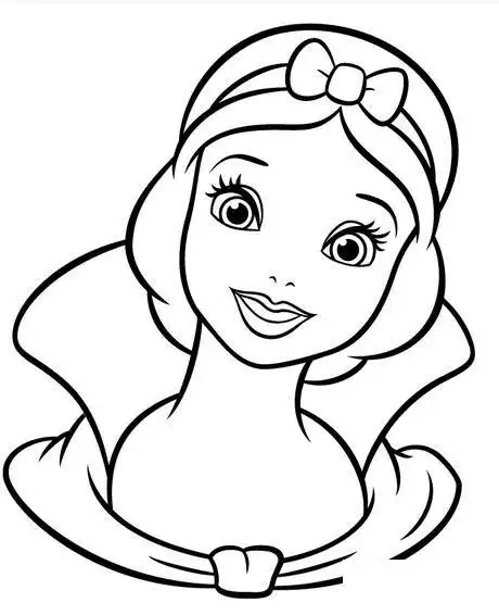 迪士尼卡通人物白雪公主简笔画图片 白雪公主简笔画