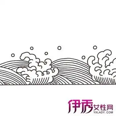 海边的浪花简笔画