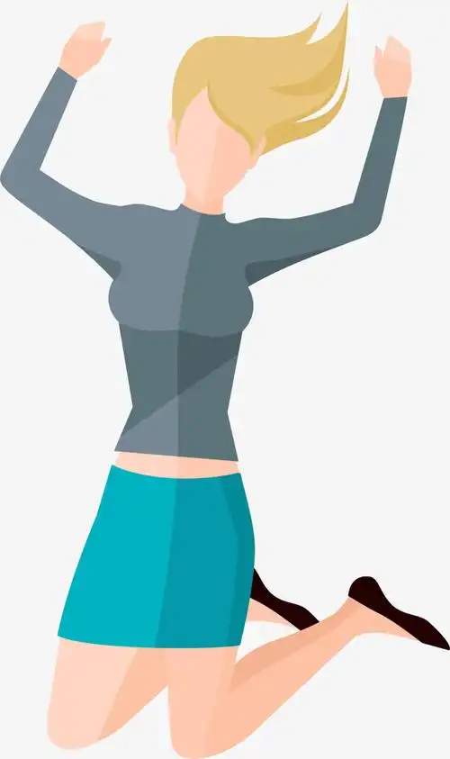 关键词 : 跳起来的女人,人物插画,美丽女人,跳跃,短发女人,女人插画