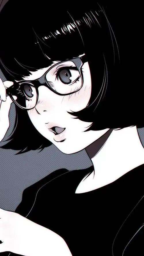 带眼镜的短发动漫女生个性