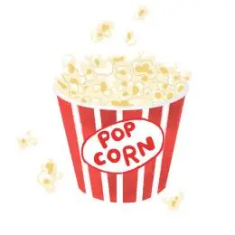 卡通手绘休闲小吃爆米花插画