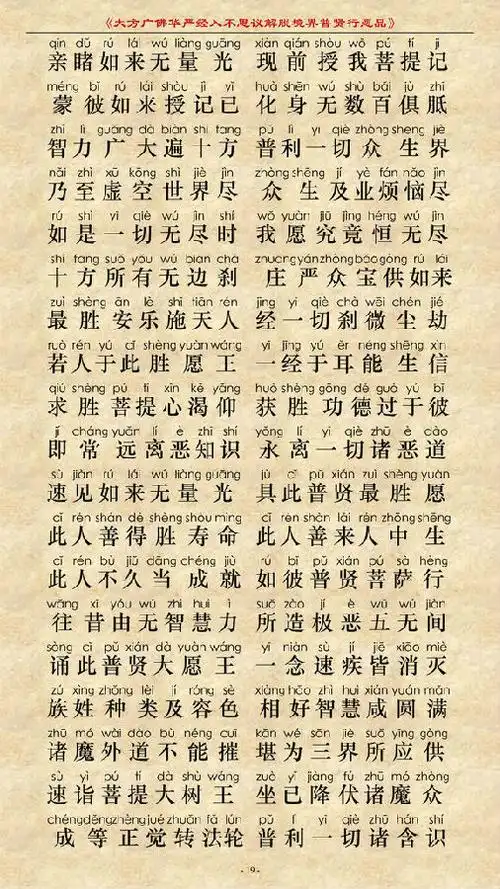 《大方广佛华严经普贤菩萨行愿品》(简体注音版)