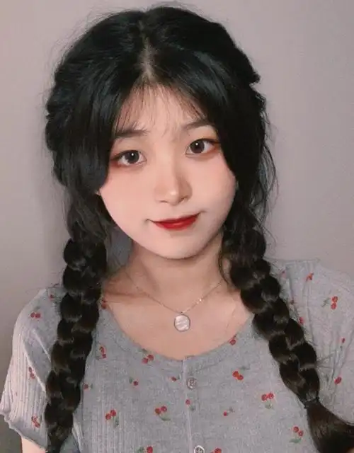 双马尾麻花辫 辫子假发女长发仿真网红可爱双马尾麻花长辫夏修脸中