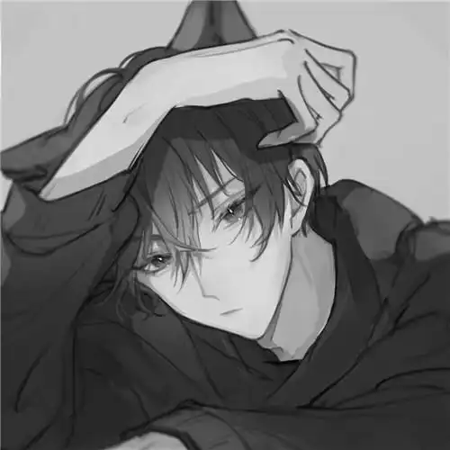 韩国动漫头像男生黑白高清图片