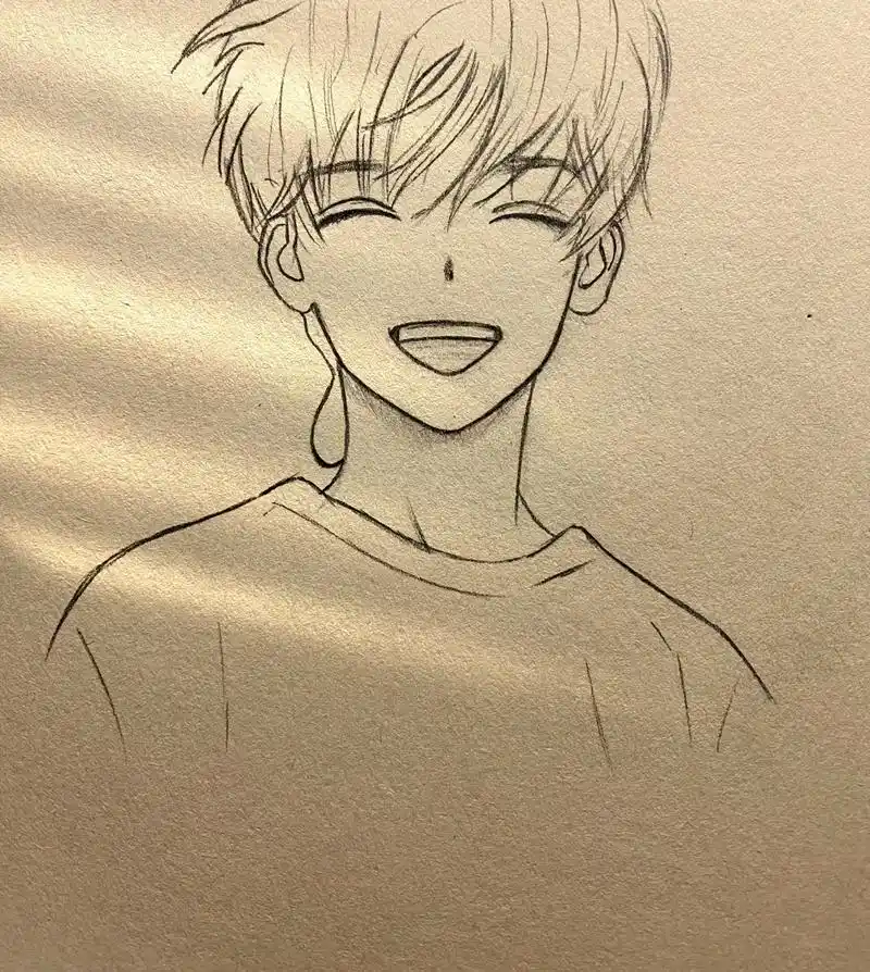 简笔画 #临摹 #动漫头像 少年啊 - 抖音