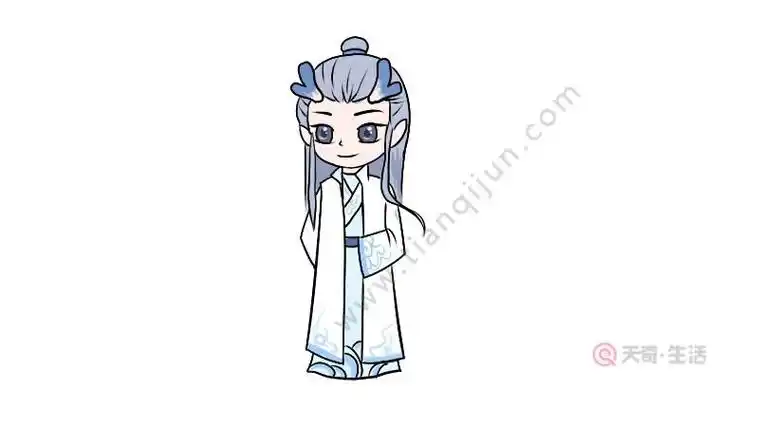 敖丙变成龙的时候简笔画