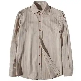 soarin英伦风复古法式 衬衫 男 绅士高级感条纹衬衣 vintage古着西装