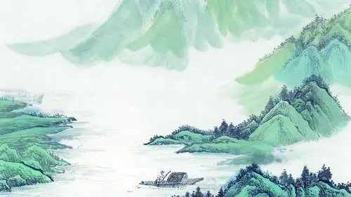 简约中国风水墨丹青画