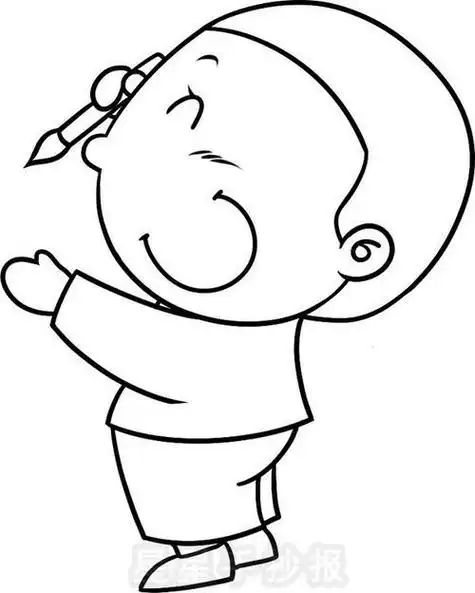 小孩侧身简笔画