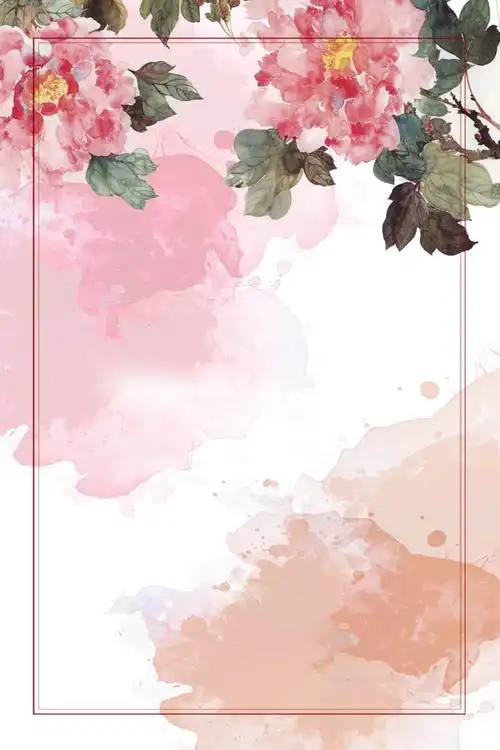 春季初夏水彩海报背景素材